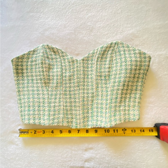 Green and Blue Zara Corset Crop Top Size Medium Never Worn! - Picture 4 of 8